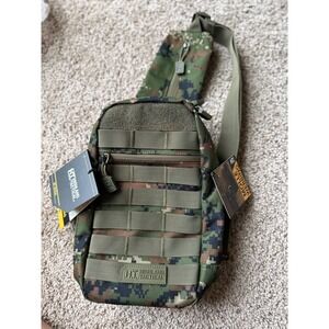 NWT Highland Tactical Sling Bag MOLLE Webbing Green‎ Digital Camo Shoulder Pack